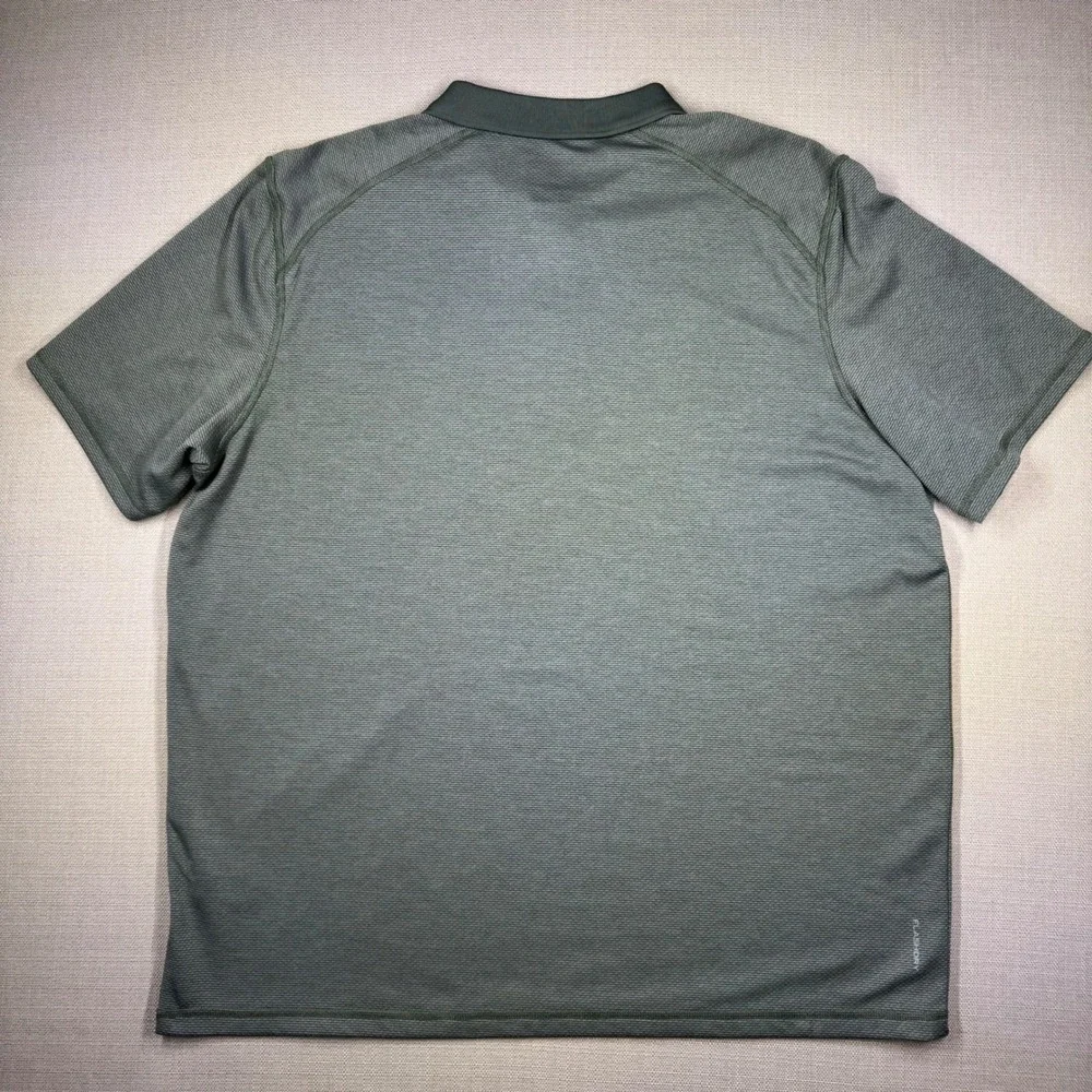 The North Face Mens Horizon FlashDry Polo Shirt Green Short Sleeve UPF 50 XXL